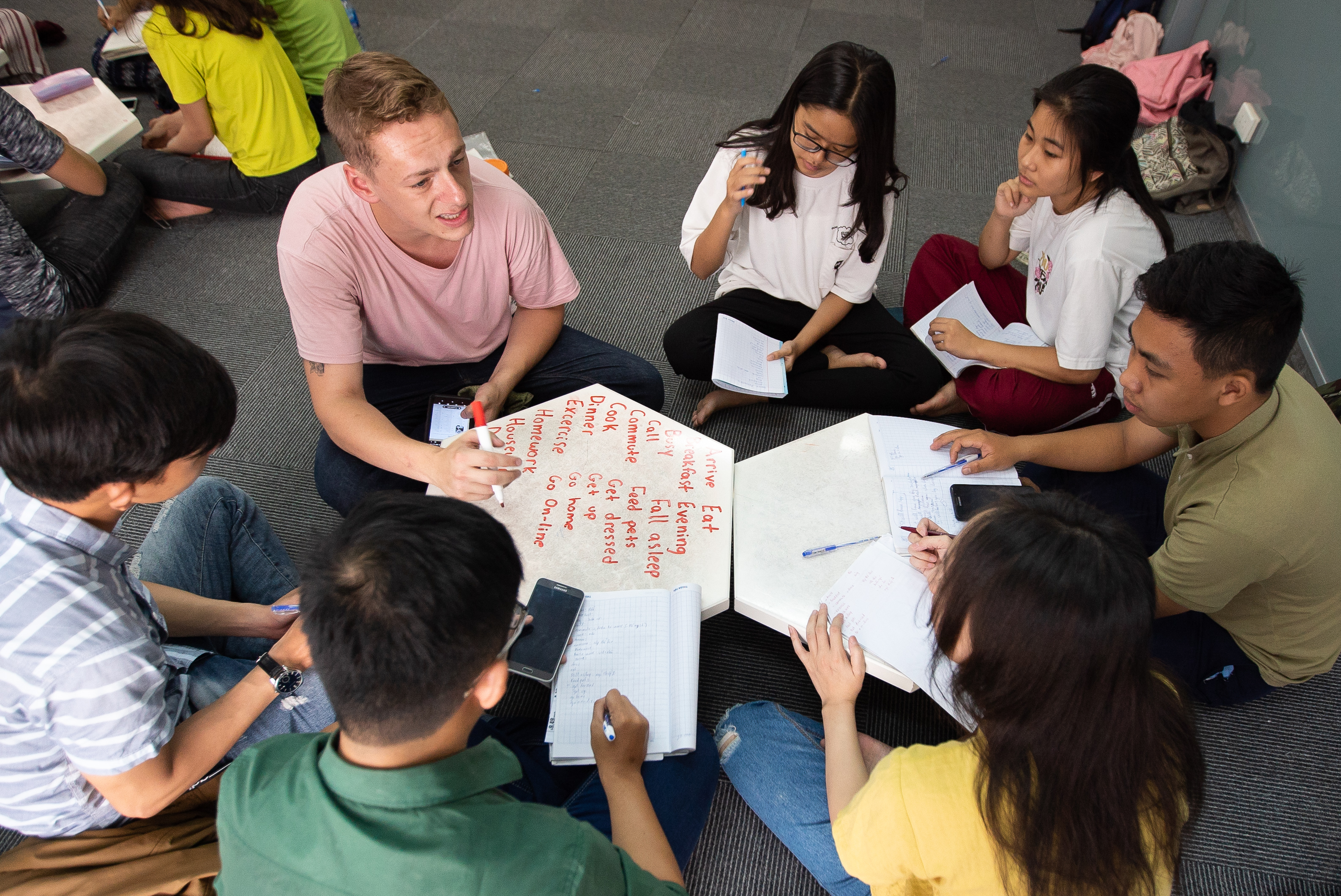 Working with local students