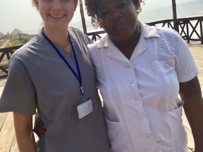 Participant with nurse